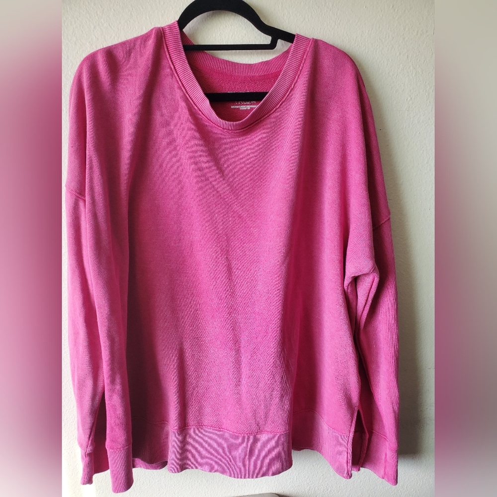 Women pink oversize sweatshirt plus size 20